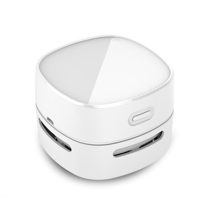 Letvægts trådløs mini støvsuger, æstetisk model, nem at støvsuge hjørner og skrivebord, USB og batteridrevet.