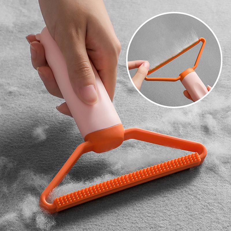 Let, flerfarvet dobbelsidet fnugfjerner, ergonomisk design, egnet til uld, bomuld og sarte materialer.