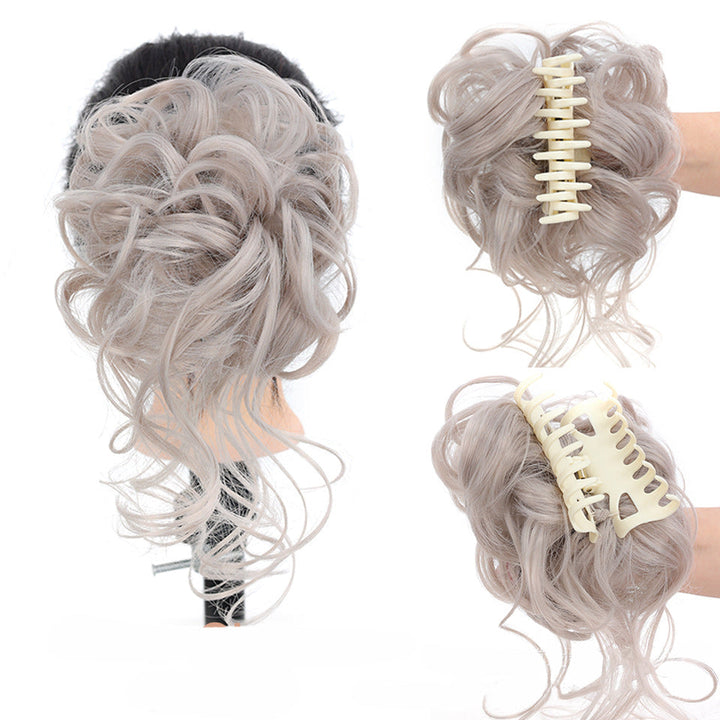 Kihara chignon poninhäntälisäke, synteettinen, ruskeat kiharat, luonnollinen volyymi, sopii päivittäiseen tai juhlalookiin