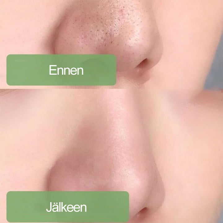 Fast rensemaske med grøn te og aubergine, kompakt og rund, i smuk emballage. Den ultimative hudpleje.