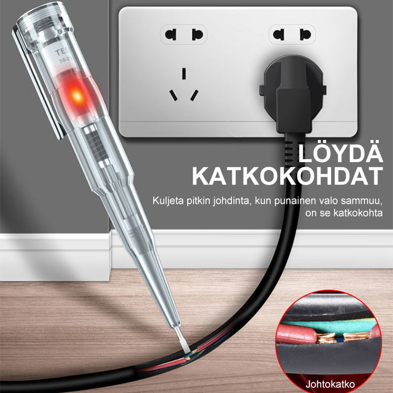 Multifunktionel elektrisk pen med klare LED-lys, holdbart PVC-materiale, elektrisk og vandtæt værktøj.