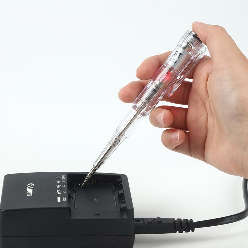 Multifunktionel elektrisk pen med klare LED-lys, holdbart PVC-materiale, elektrisk og vandtæt værktøj.