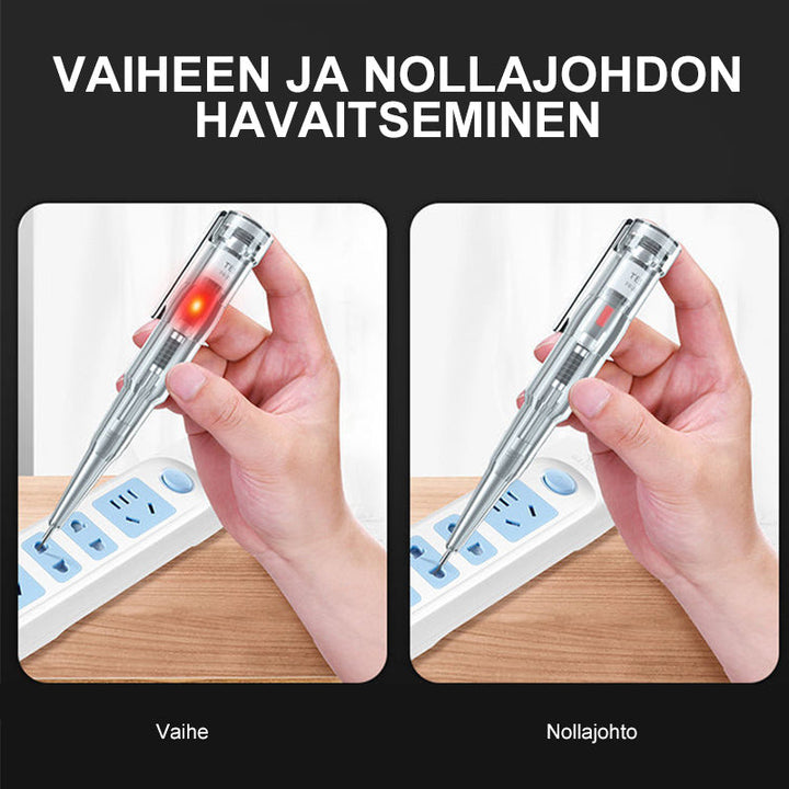 Multifunktionel elektrisk pen med klare LED-lys, holdbart PVC-materiale, elektrisk og vandtæt værktøj.