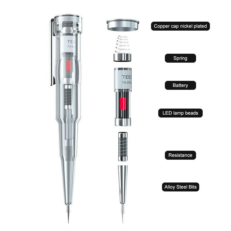 Multifunktionel elektrisk pen med klare LED-lys, holdbart PVC-materiale, elektrisk og vandtæt værktøj.