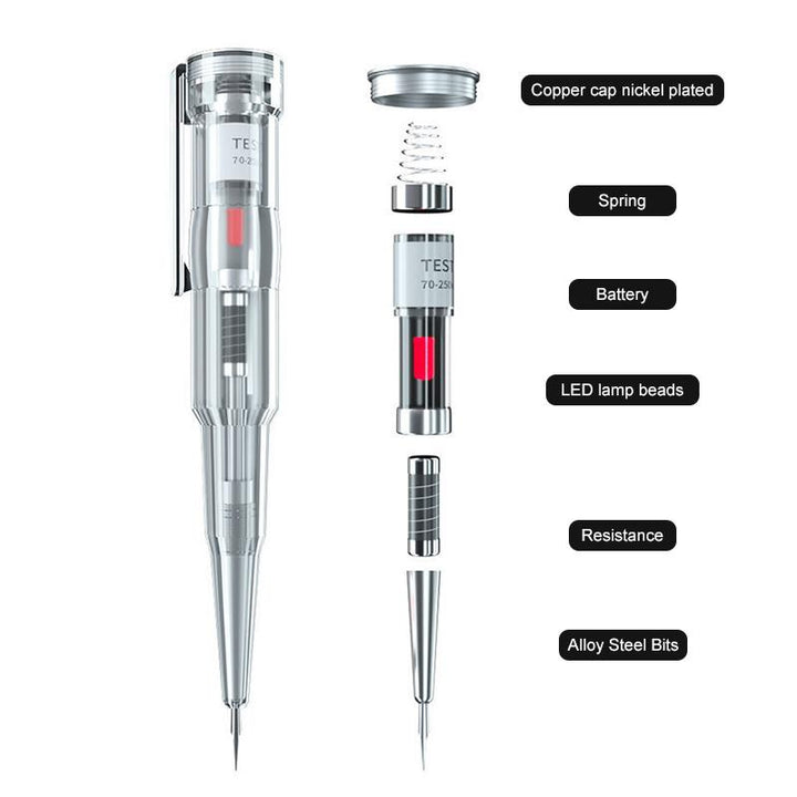 Multifunktionel elektrisk pen med klare LED-lys, holdbart PVC-materiale, elektrisk og vandtæt værktøj.