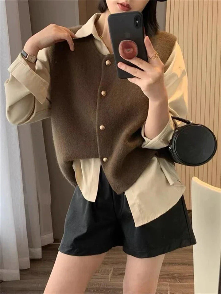 Klassisk damevest, elegant og alsidig, med knapper, velegnet til forskellige lejligheder.