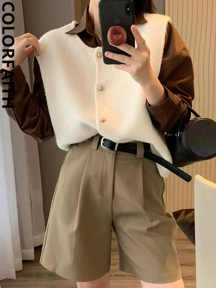 Klassisk damevest, elegant og alsidig, med knapper, velegnet til forskellige lejligheder.