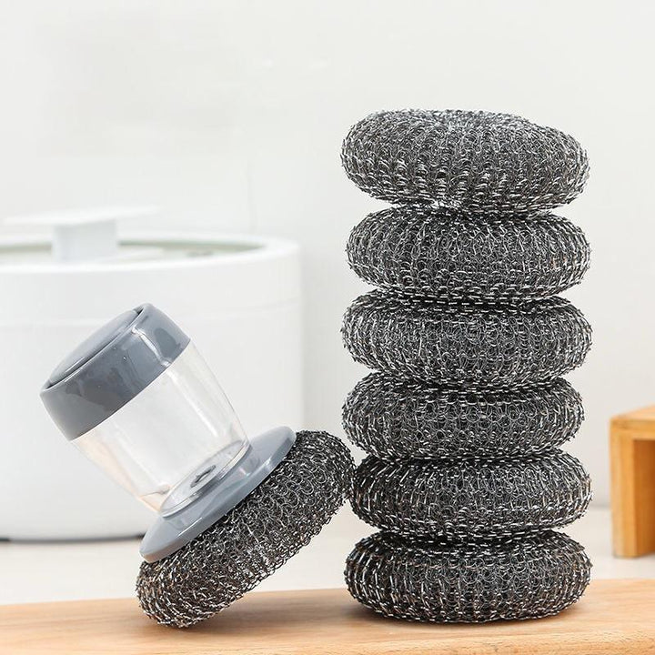 "Kämmenmallinen antibakteerinen tiskari ja teräksinen pesusieni, hygieninen ja helppokäyttöinen keittiöön."