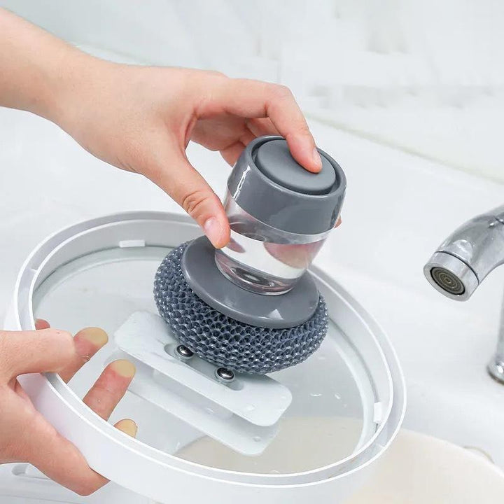 "Kämmenmallinen antibakteerinen tiskari ja teräksinen pesusieni, hygieninen ja helppokäyttöinen keittiöön."