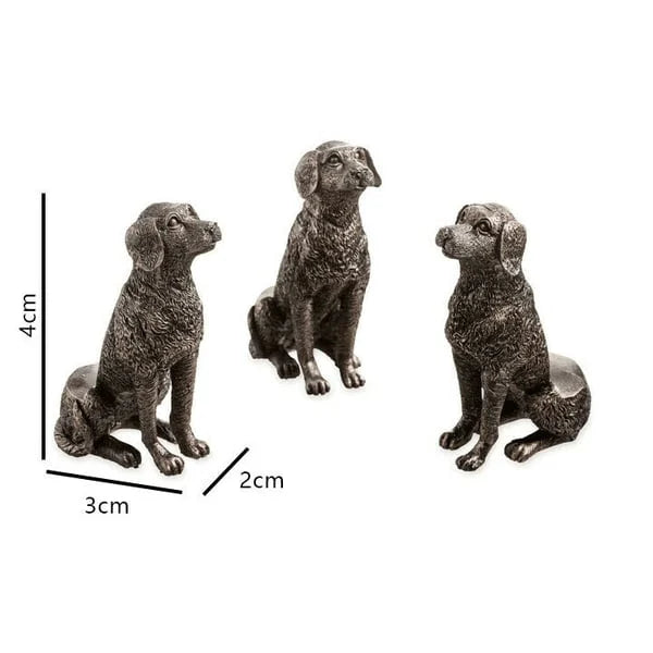 Dekorative pottefødder med dyretema: kanin, kat og hund, lavet af harpiks, til haven og indendørs brug.