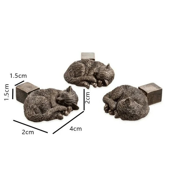 Dekorative pottefødder med dyretema: kanin, kat og hund, lavet af harpiks, til haven og indendørs brug.