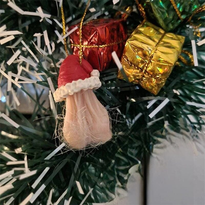 Tredimensionelt, farverigt juletræspynt af harpiks til sjov og holdbar juledekoration, 4x5x8.5 cm.