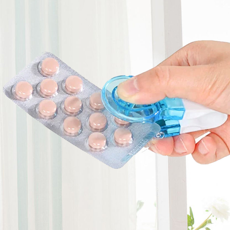 Kompakt og brugervenlig bærbar pille dispenser med opbevaringsboks, let og holdbar