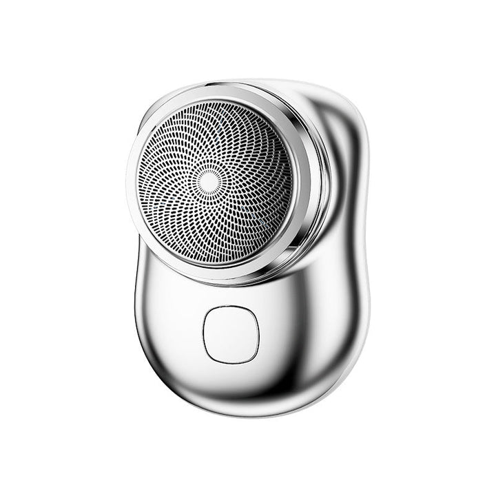 Bærbar USB Mini barbermaskine i sølv, blå, grøn, sort, nem til rejser og vandtæt.