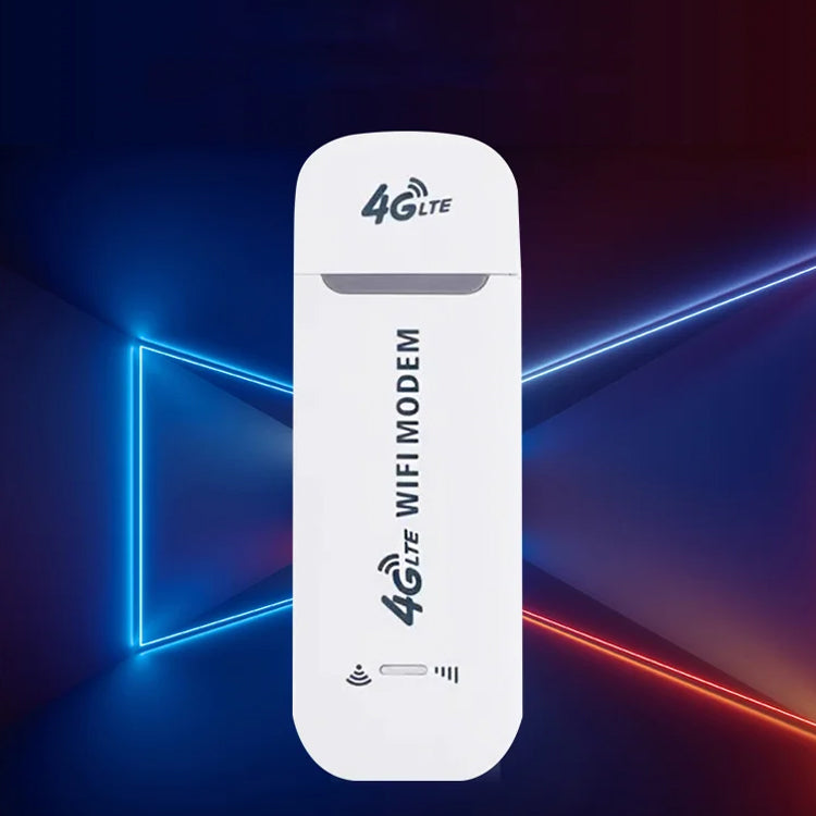 Kompakt bærbart trådløst WiFi-kort med dobbeltantenner, der tilbyder 4G-forbindelse og hotspot-funktionalitet for op til 10 enheder.