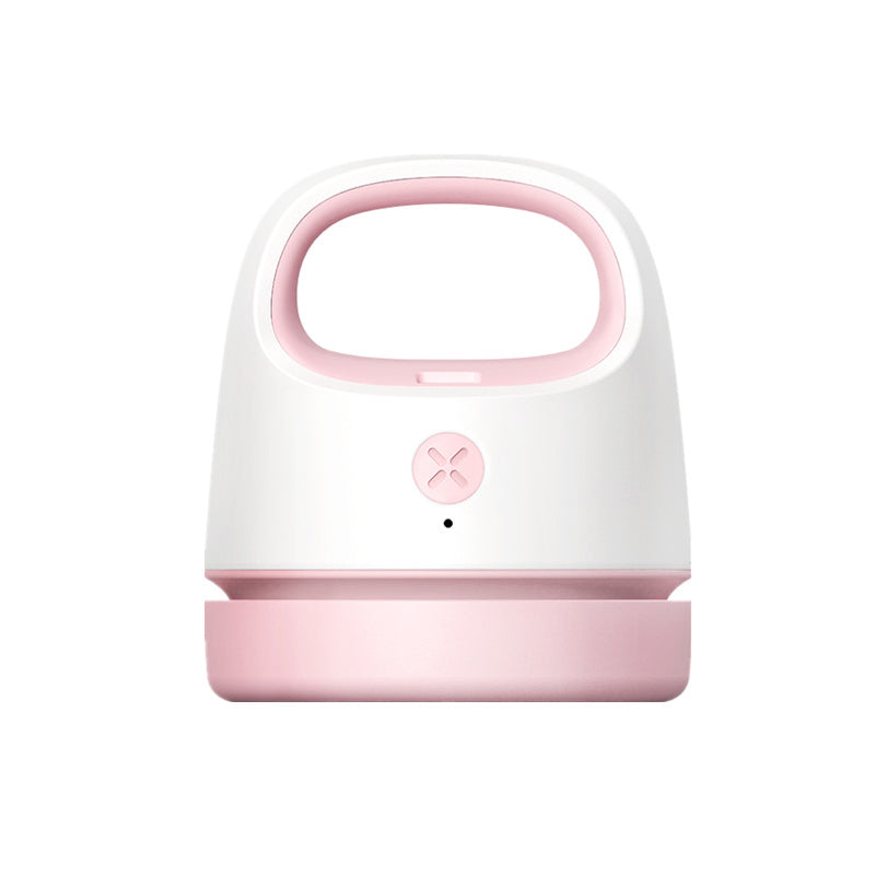 Kompakt bærbar mini støvsuger, tilgængelig i grå, blå, pink og grøn, let og effektiv.