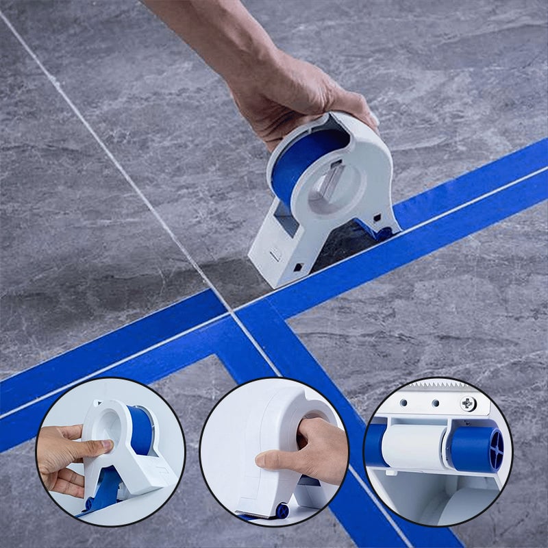 Kompakt maler tape afskæringsværktøj i orange med ergonomisk design; perfekt til præcise DIY-projekter.