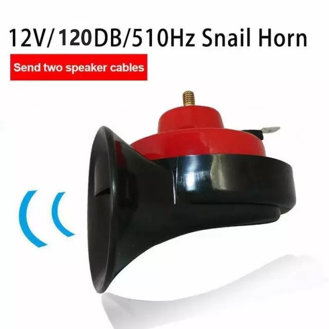 Kompakt rødt tog horn til bil, kraftfuld lyd, nem installation, 110±5DB, vandtæt, passer til forskellige køretøjer.