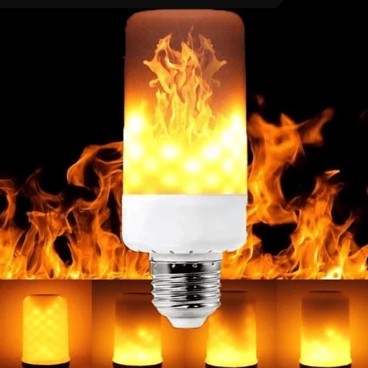 Dekorativ LED flamme pære skaber en ægte flamme-lignende lys i en varm tone, velegnet til hjem og virksomheder.