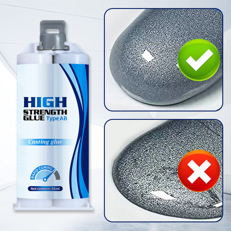 Højstyrke epoxy lim til metal, klar tyk konsistens, ideel til metal- og bilreparationer.