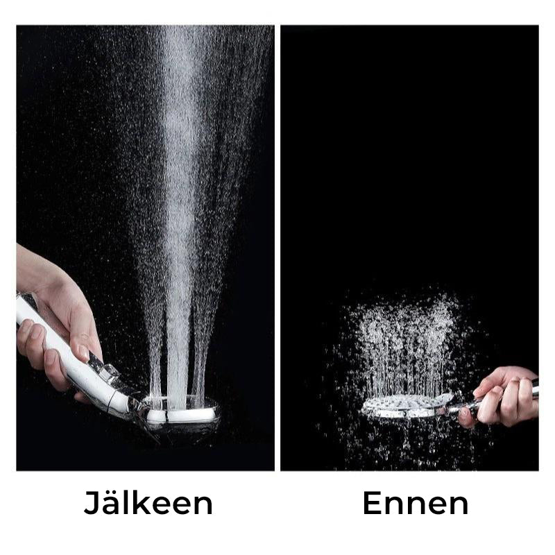 Højtryks bruserhoved, multifarvet design, stilfuldt design, forskellige farver, funktionelt til hjemmebrug.
