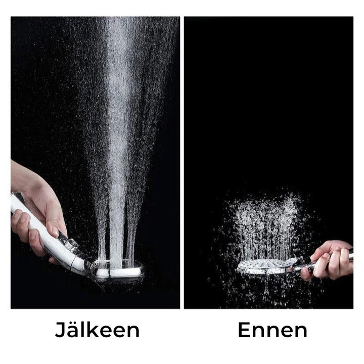 Højtryks bruserhoved, multifarvet design, stilfuldt design, forskellige farver, funktionelt til hjemmebrug.