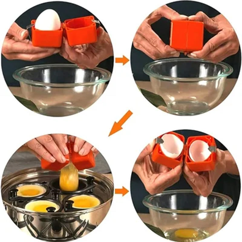 Manuel æggeseparator, ergonomisk design, holdbar ABS-plast, passer i køkkenskuffen, tidsbesparende, ergonomisk formgivning.