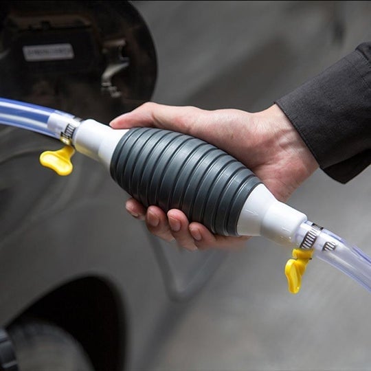 Håndholdt væskeoverføringspumpe, gennemsigtige PVC-slanger, hurtig kuglepumpe, egnet til benzin, olie og vand.
