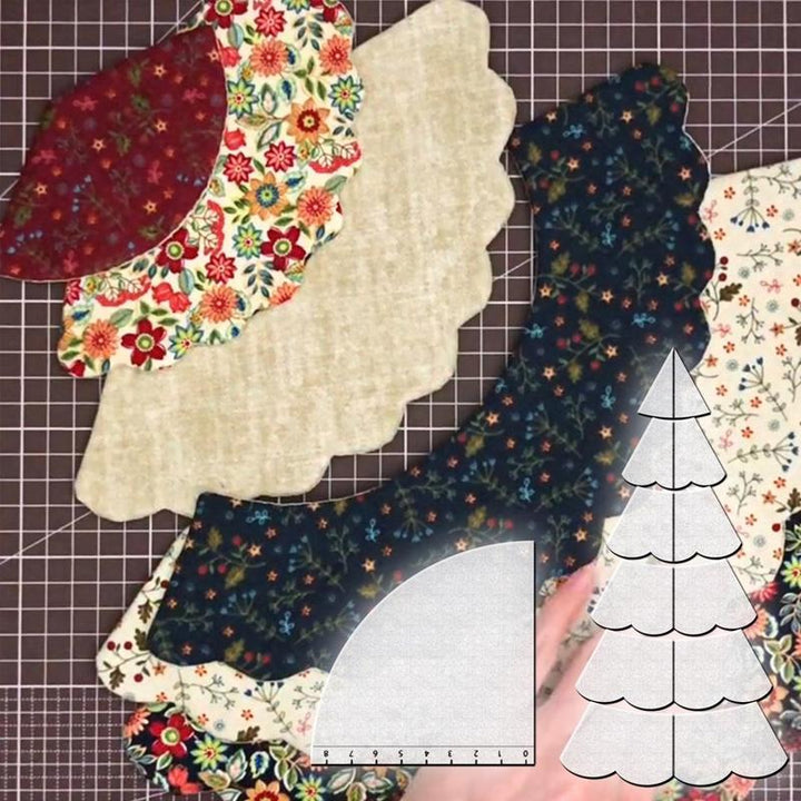 DIY PVC Juletræ Quilt Sæt, farverigt og quiltmønstret dekoration med et miljøvenligt materiale.