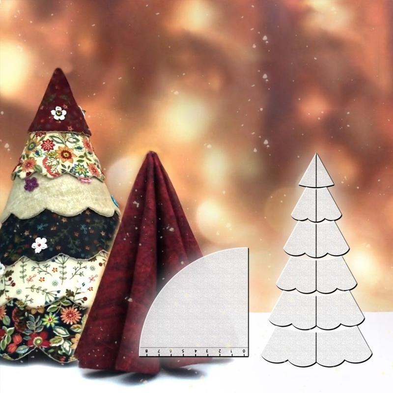 DIY PVC Juletræ Quilt Sæt, farverigt og quiltmønstret dekoration med et miljøvenligt materiale.