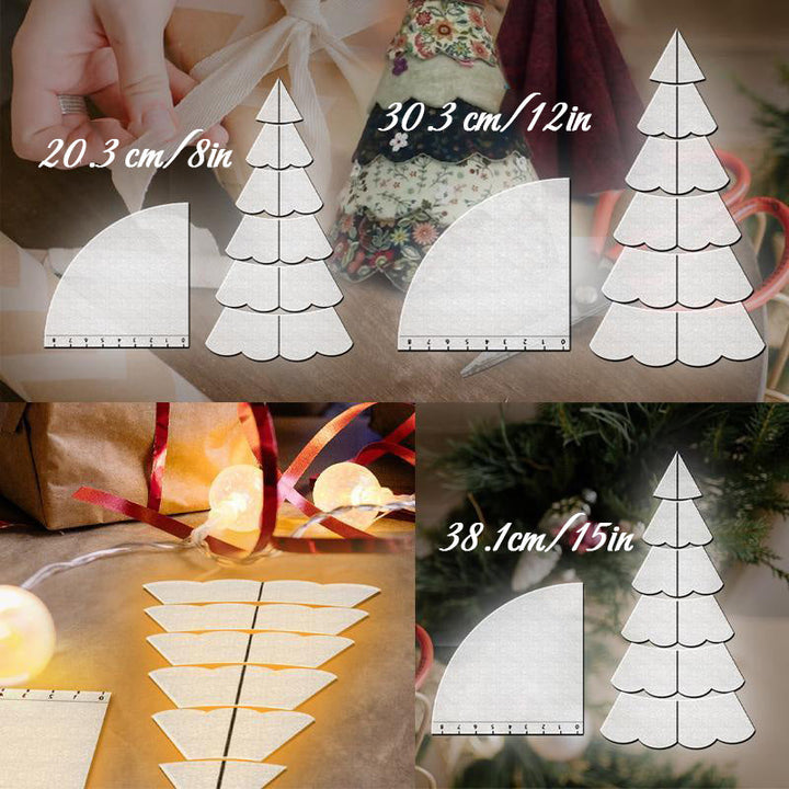 DIY PVC Juletræ Quilt Sæt, farverigt og quiltmønstret dekoration med et miljøvenligt materiale.