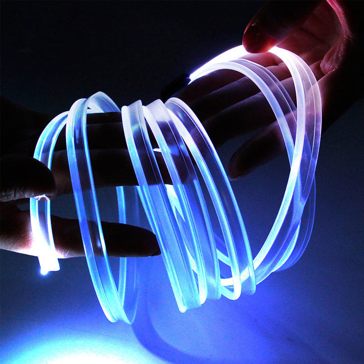 Lysstofrør RGB bil ambient lys, farverig PVC, stemningsfuld bilbelysning med USB-tilslutning.