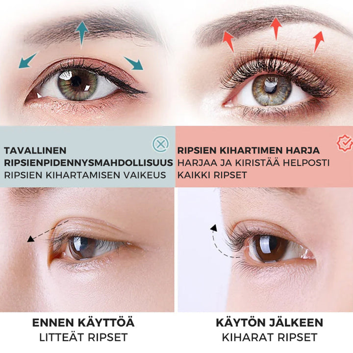 Naisten ripsentaivutin ruusukultaisena ja kultaisena, sisäänrakennetulla kammalla.