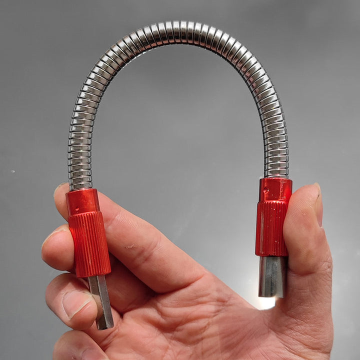 Mænds Hex Værktøjsforlænger Metal Flex, sølvfarvet, fleksibel hals, ergonomisk greb, kulstofstål.