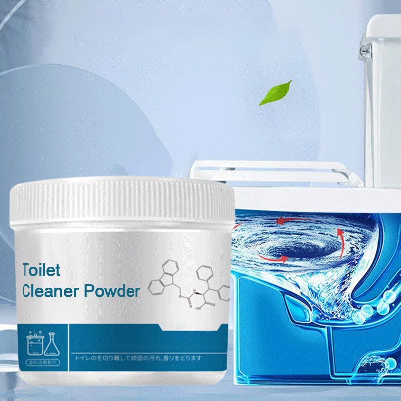 Aktivt iltbaseret rengøringspulver til dit toilet, cremefarvet pulver, kraftig rengøring mod bakterier, 250g pakke.