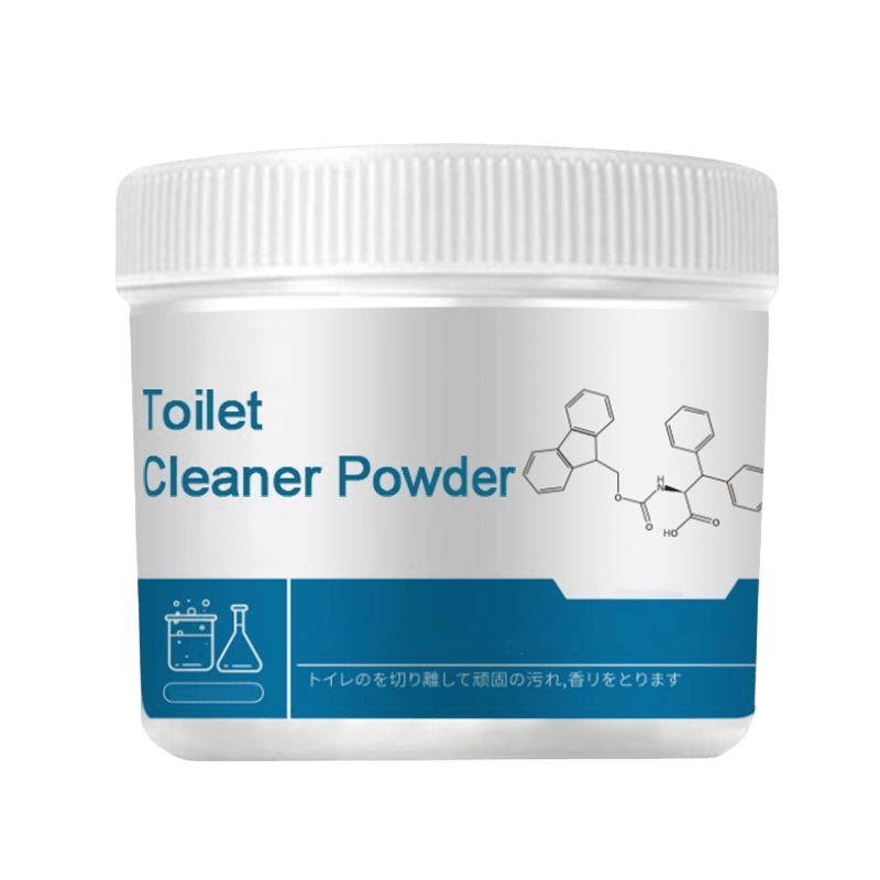 Aktivt iltbaseret rengøringspulver til dit toilet, cremefarvet pulver, kraftig rengøring mod bakterier, 250g pakke.