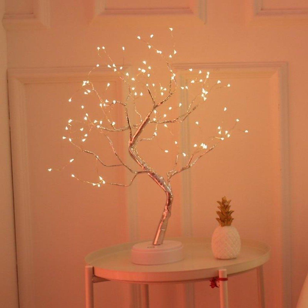 LED-keijupuu, tunnelmallinen sisustusvalaisin, bonsai-tyyli, lämpimät valot