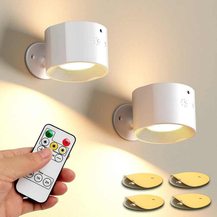 LED-ladattava seinävalaisin, kannettava, tyylikäs muotoilu, säädettävä luku- ja yövalo, musta, valkoinen tai puujyvä.