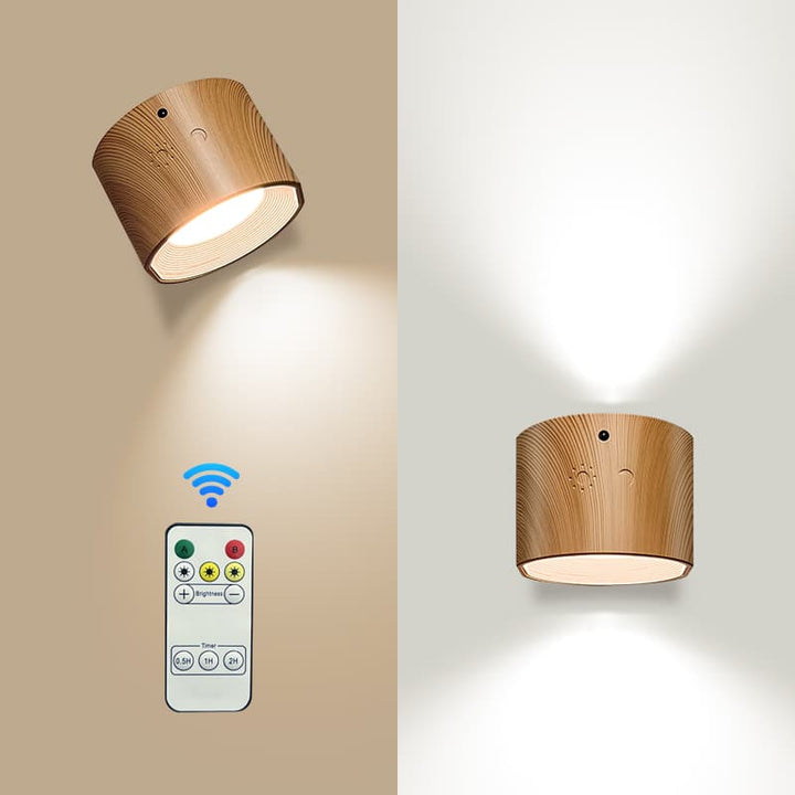 LED-ladattava seinävalaisin, kannettava, tyylikäs muotoilu, säädettävä luku- ja yövalo, musta, valkoinen tai puujyvä.