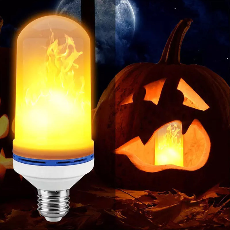 LED-flammepære, orange flammeeffekt, hjemmesikkerhed, farvevalg, populær til indretning, stemningslys
