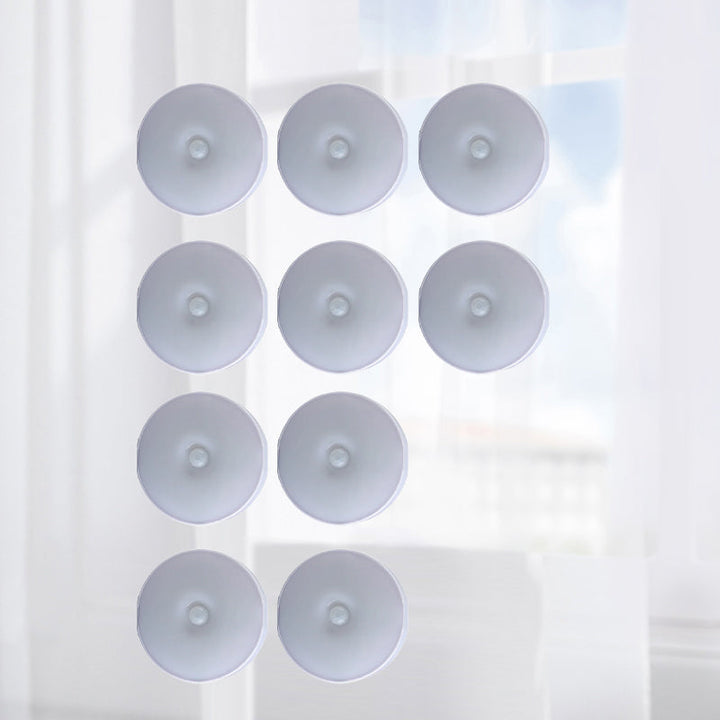 Smart LED-lys, rund form, bevægelsessensor, energieffektiv, multifunktionel, klart lys, indendørs.
