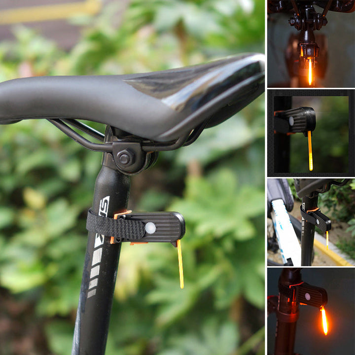 LED Cykel Baglygte, 40 lumen, rød, sikkerhed dag og nat, USB-opladelig, monteret på cykel.