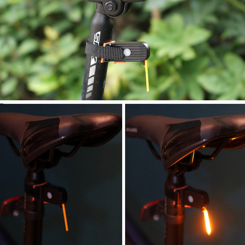LED Cykel Baglygte, 40 lumen, rød, sikkerhed dag og nat, USB-opladelig, monteret på cykel.