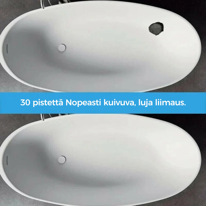 Flise reparationspasta til hjemmebrug: lysegrå, til keramiske overflader, reparation af afskalninger og revner.