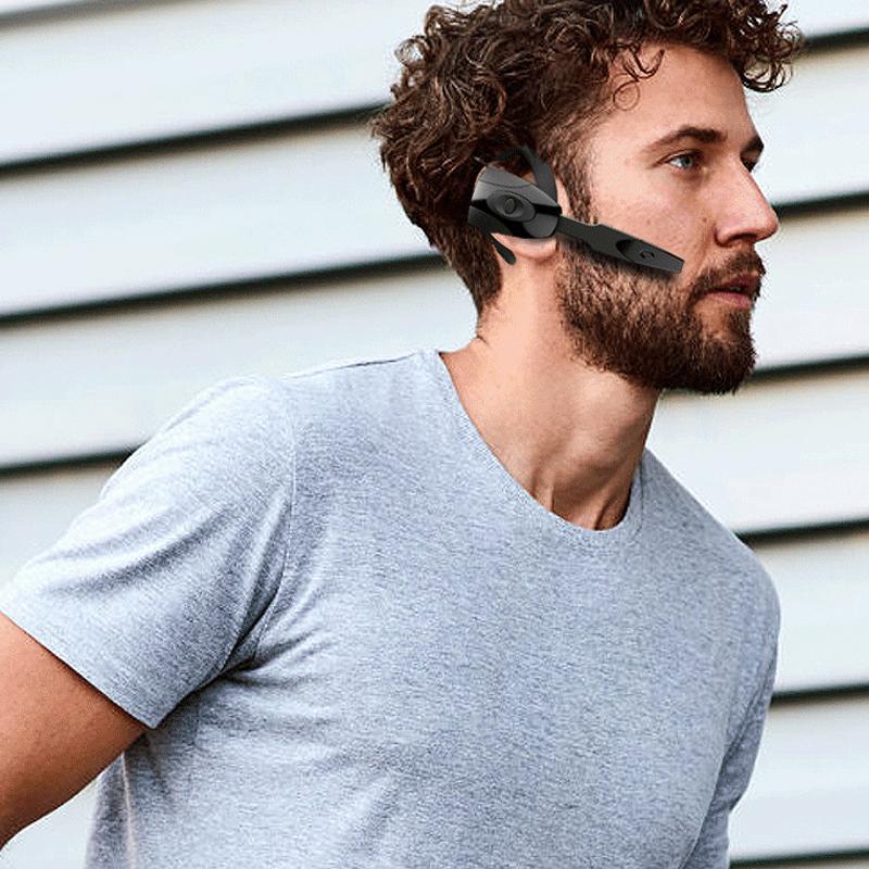 Trådløse ENC Bluetooth-hovedtelefoner: moderne, sort design, ørekopper, stilfuld og behagelig at have på.