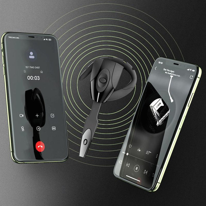 Trådløse ENC Bluetooth-hovedtelefoner: moderne, sort design, ørekopper, stilfuld og behagelig at have på.