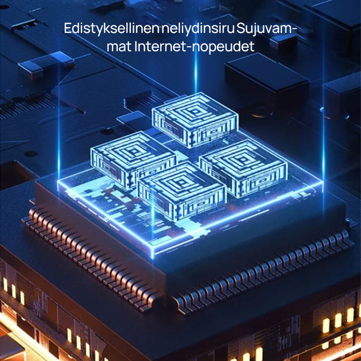 Langaton kannettava 5G WiFi-reititin antenneilla, kompakti, hopeanvärinen, neljä sisäänrakennettua antennia, 2100 mAh akku.
