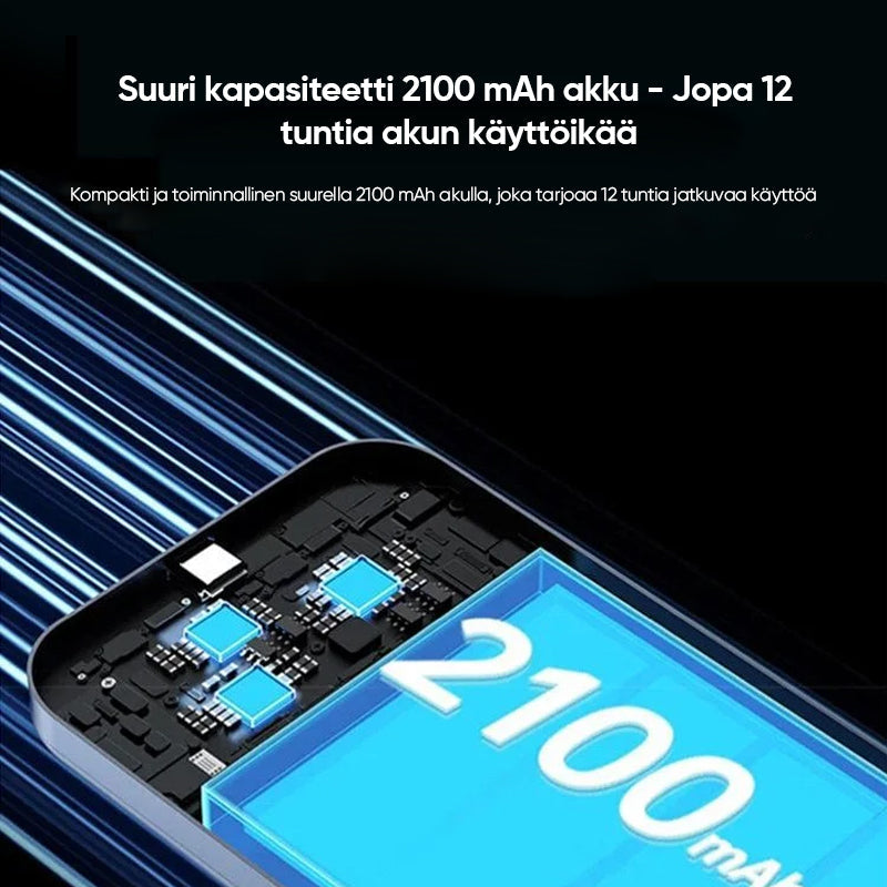 Bærbar WiFi-router med 4G/5G+antenne, der leverer hurtig 150 Mbps dataoverførsel på en hvid baggrund.