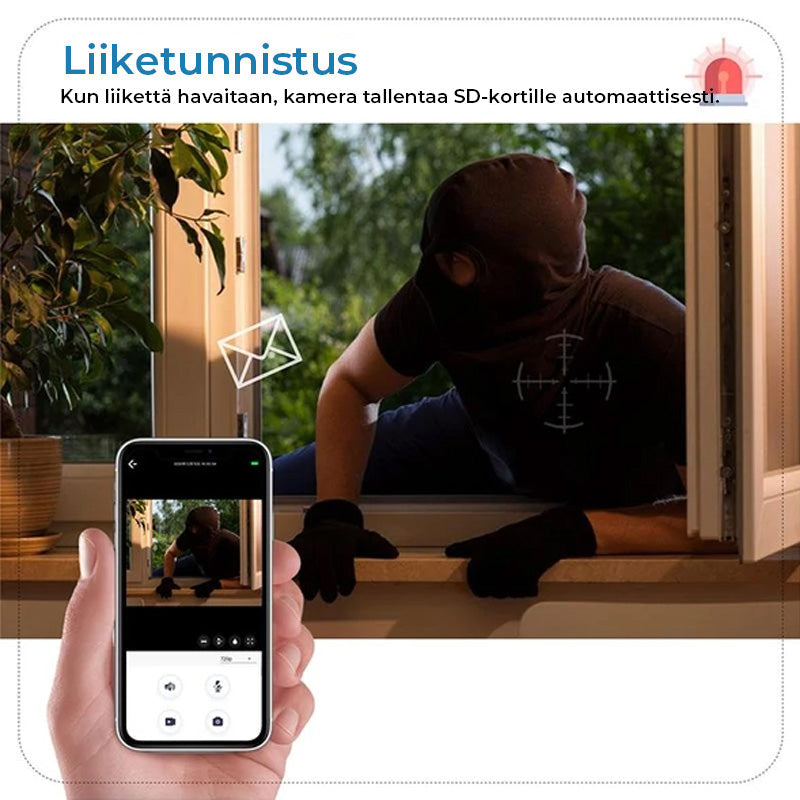 Trådløst smart overvågningskamera med E27-fatning, hvid, bevægelsessensor, LED-lys, IP-kamera med fjernadgang, 8x16x10cm