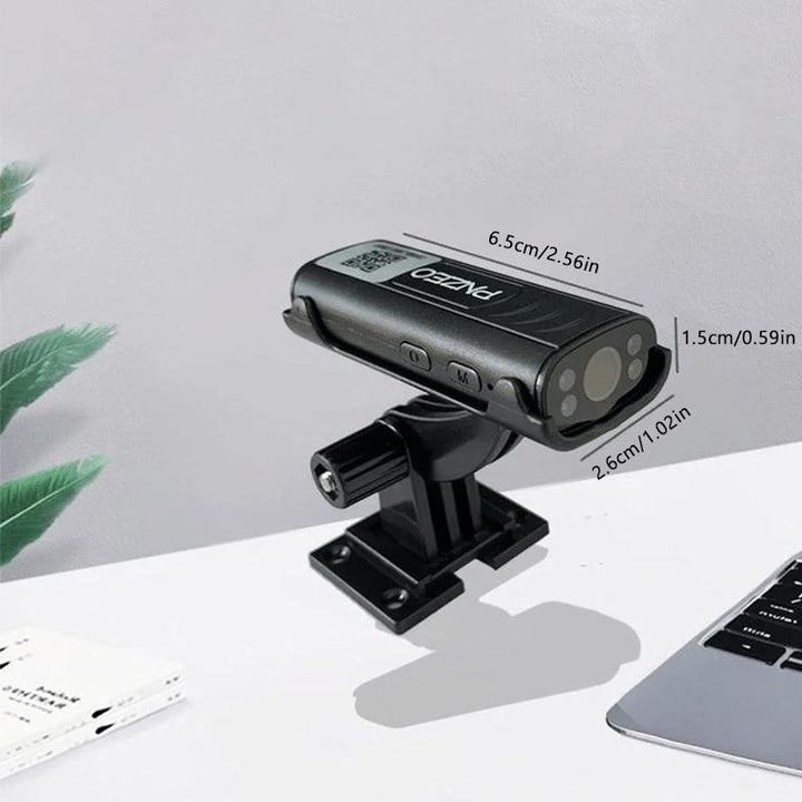 Trådløst sort 1080P WIFI-kamera til indendørs og udendørs overvågning, vidvinkel og nattesyn, bevægelsesdetektion, klar lyd.